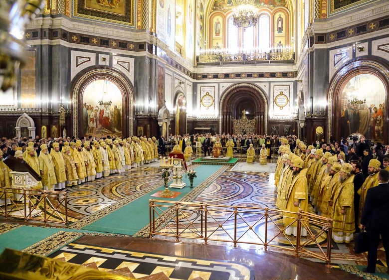 В день памяти мученицы Татианы епископ Леонид сослужил Святейшему Патриарху Кириллу за Литургией в Храме Христа Спасителя