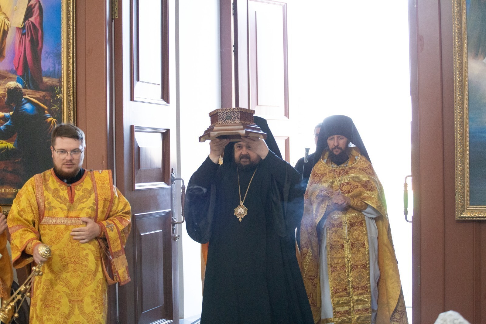 В Юровичский монастырь доставлен ковчег с частицей мощей преподобной Евфросинии Полоцкой