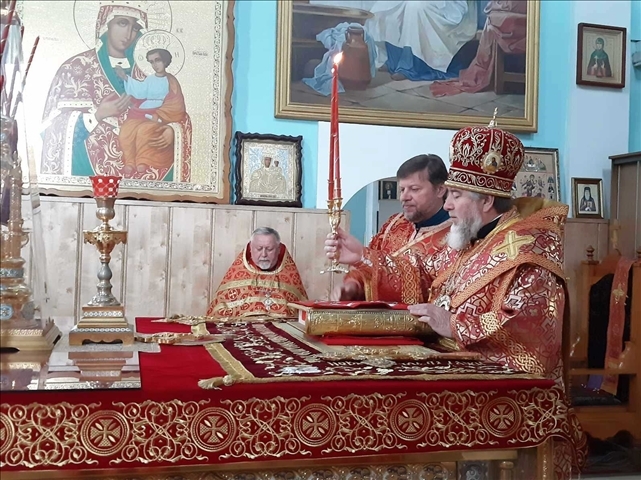 Епископ Леонид совершил Божественную литургию за тяжело болящих