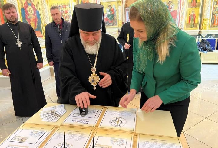 В Турове состоялось гашение почтового блока «1030-летие Православия на белорусских землях» 
