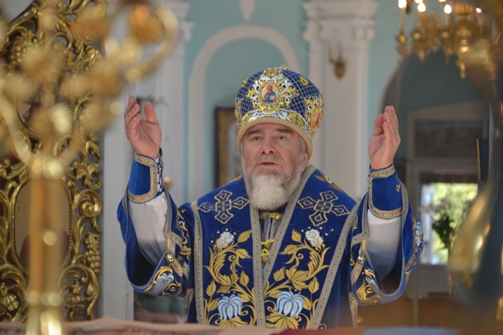 Служение Архипастыря в праздник перенесения из Едессы в Константинополь Нерукотворенного Образа Господа Иисуса Христа