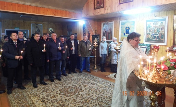 При участии воинов-интернационалистов прошли Богослужения в храме г. п. Брагин