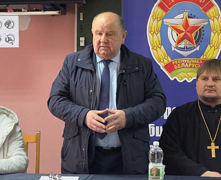 В Калинковичах священник принял участие VI Пленуме совета Гомельской областной организационной структуры ДОСААФ
