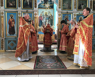 В день Усекновения главы Пророка, Предтечи и Крестителя Господня Иоанна епископ Леонид совершил Литургию в кафедральном соборе г. Мозыря
