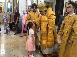 В канун дня памяти святого пророка Божия Илии епископ Леонид совершил Всенощное бдение в кафедральном соборе г. Мозыря