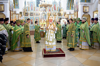 В день памяти преподобного Леонида Устьнедумского в Туровской епархии молитвенно отметили День тезоименитства правящего архиерея