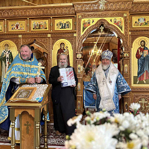 В праздник Рождества Пресвятой Богородицы епископ Леонид совершил Божественную литургию в д. Милошевичи Лельчицкого района